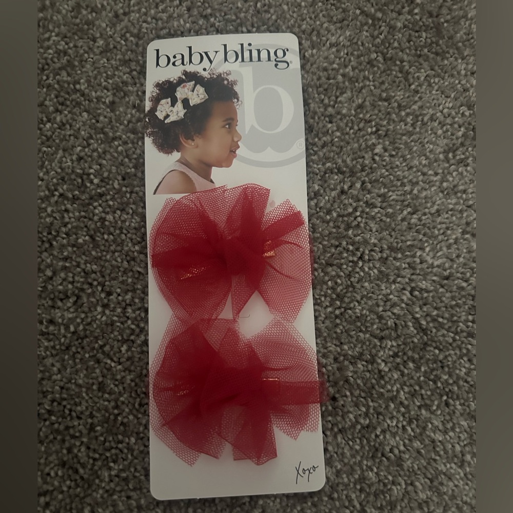 Baby Bling tulle clip bows
